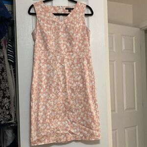 Brooks Brothers Floral Sleeveless Dress - Pink and White